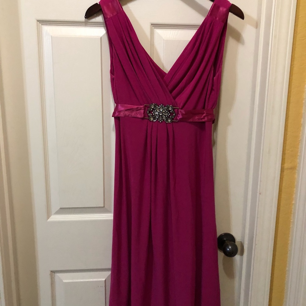 Empire waist dress with jeweled belt